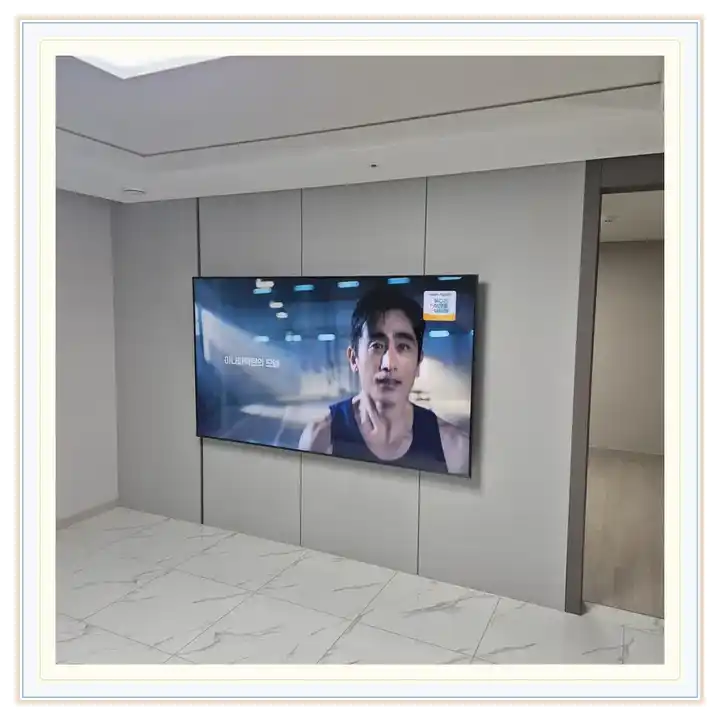 벽걸이TV 거치대 참고 사진 · 천호역효성해링턴타워 설치 조건