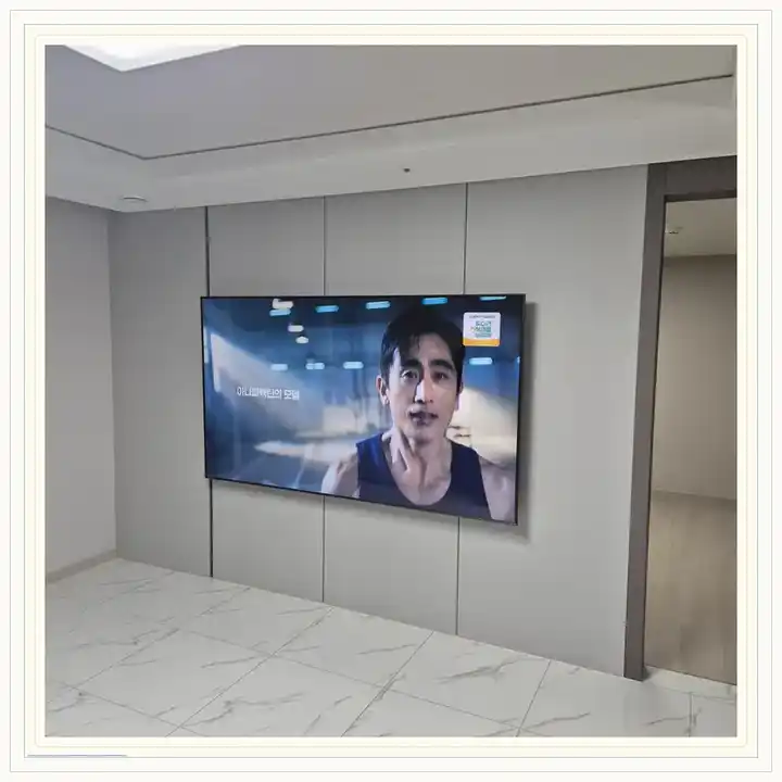 벽걸이TV 거치대 참고 사진 · 등촌지와인아파트 설치 조건