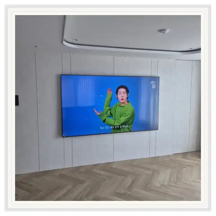 벽걸이TV 거치대 참고 사진 · 율현리엔파크 설치 조건